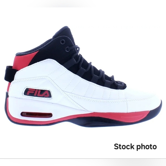 FILA MEN EIGHT-FIVE VIZ Sneakers White/Black/Red Mens 11.5 Signature Color Block - Picture 1 of 9